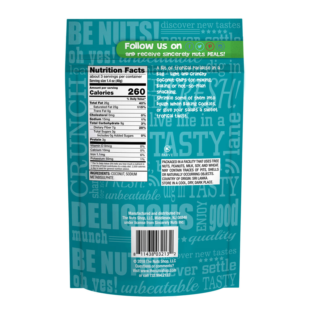 Gourmet Unsweetened Coconut Chips 4 Oz. (12 Pack) – The Nuts Shop